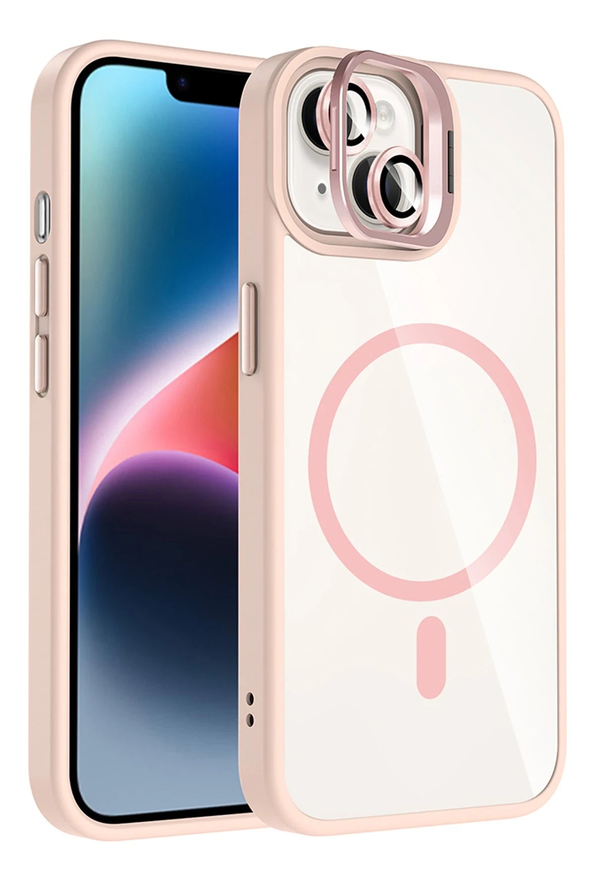 Joko Apple iPhone 15 Remim Lensli Magsafe Standlı Telefon Kılıfı