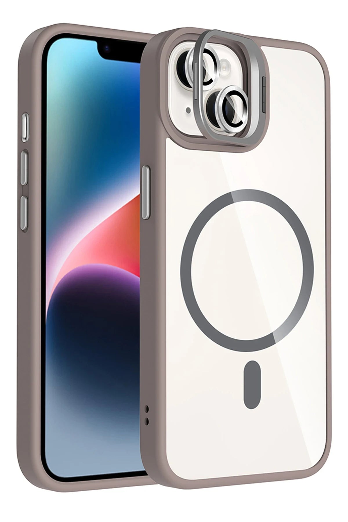 Joko Apple iPhone 15 Remim Lensli Magsafe Standlı Telefon Kılıfı