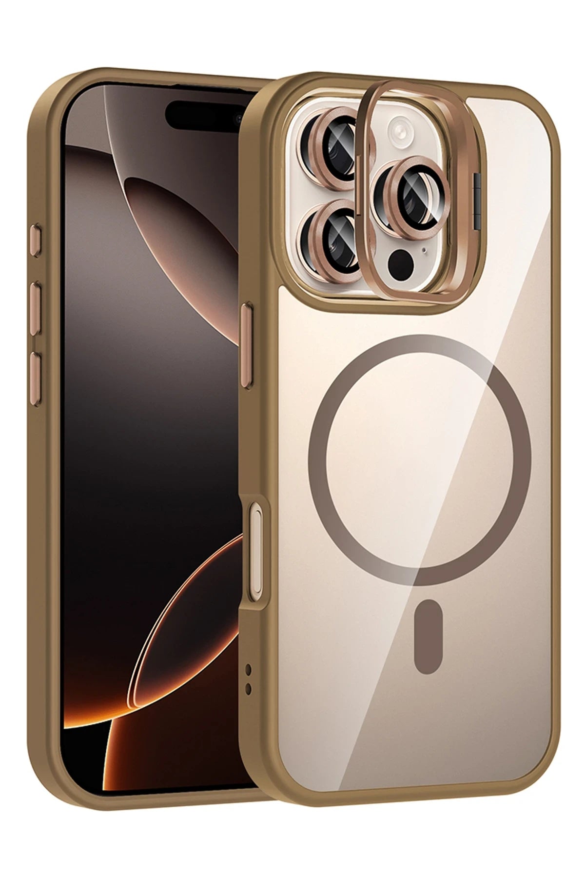 Joko Apple iPhone 16 Pro Remim Lensli Magsafe Standlı Telefon Kılıfı