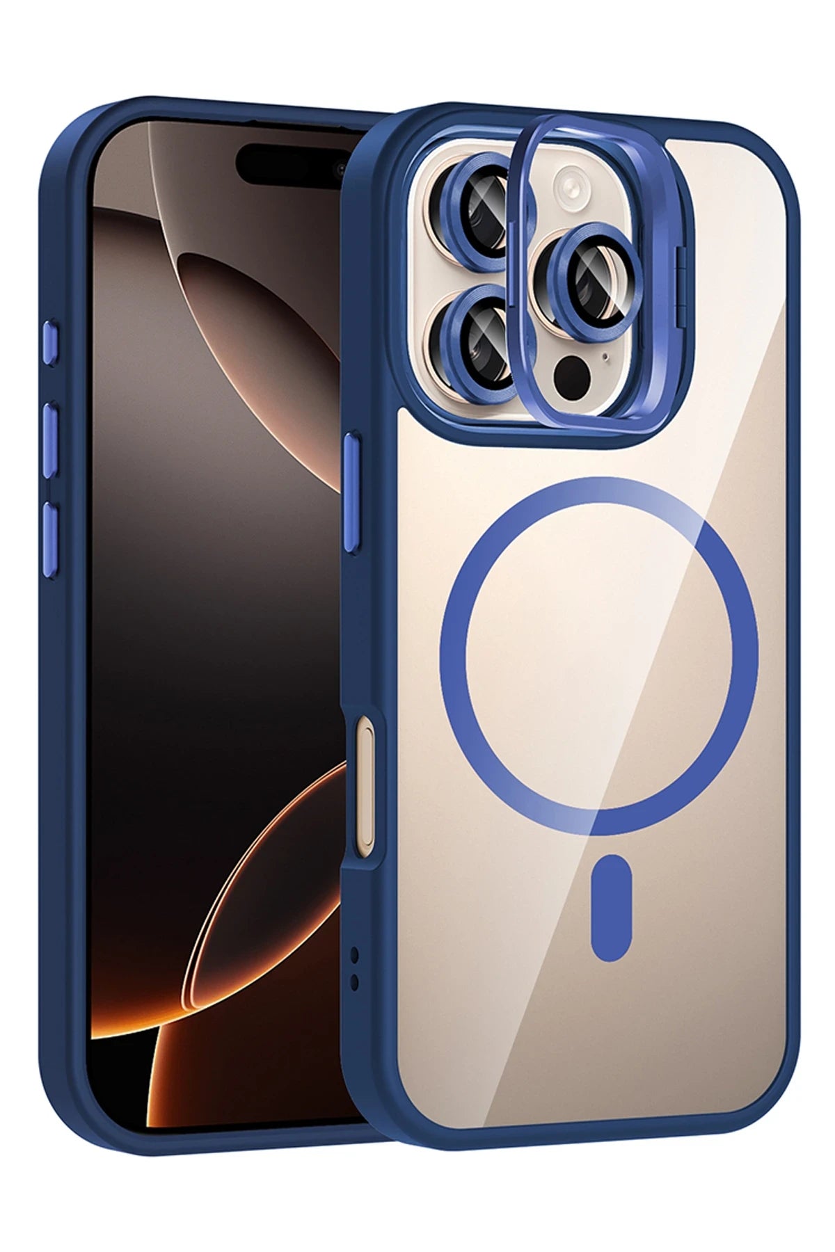 Joko Apple iPhone 16 Pro Remim Lensli Magsafe Standlı Telefon Kılıfı