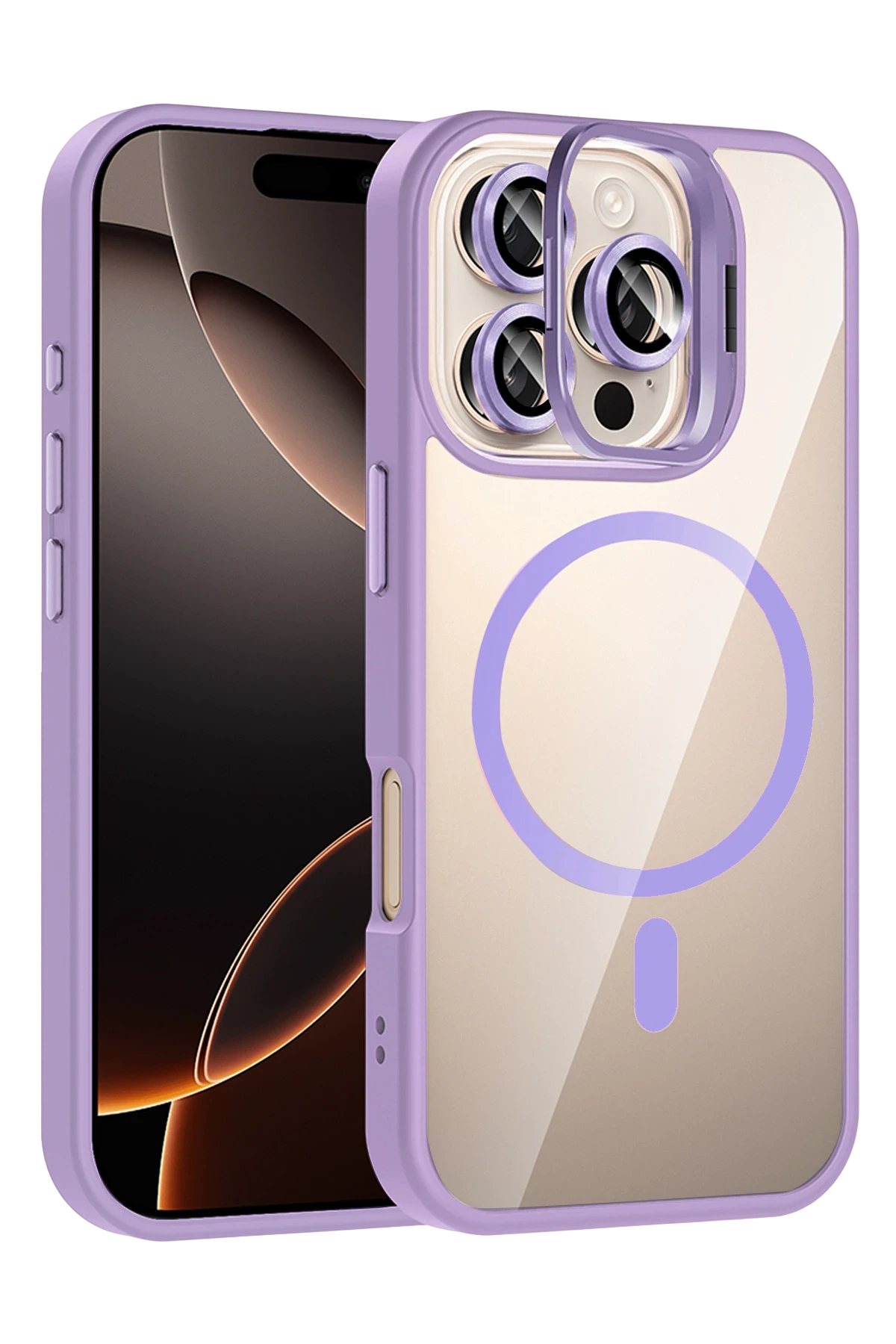 Joko Apple iPhone 16 Pro Remim Lensli Magsafe Standlı Telefon Kılıfı