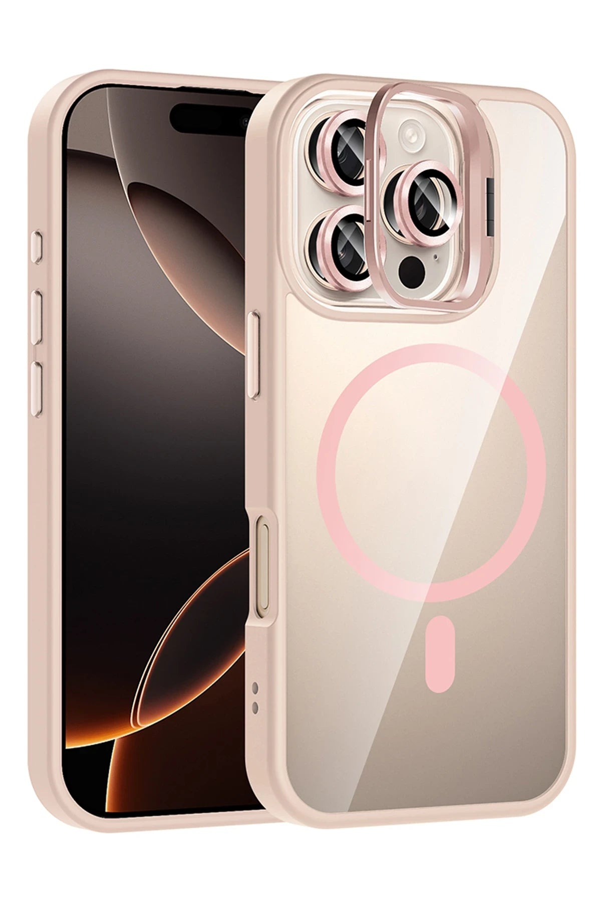 Joko Apple iPhone 16 Pro Remim Lensli Magsafe Standlı Telefon Kılıfı