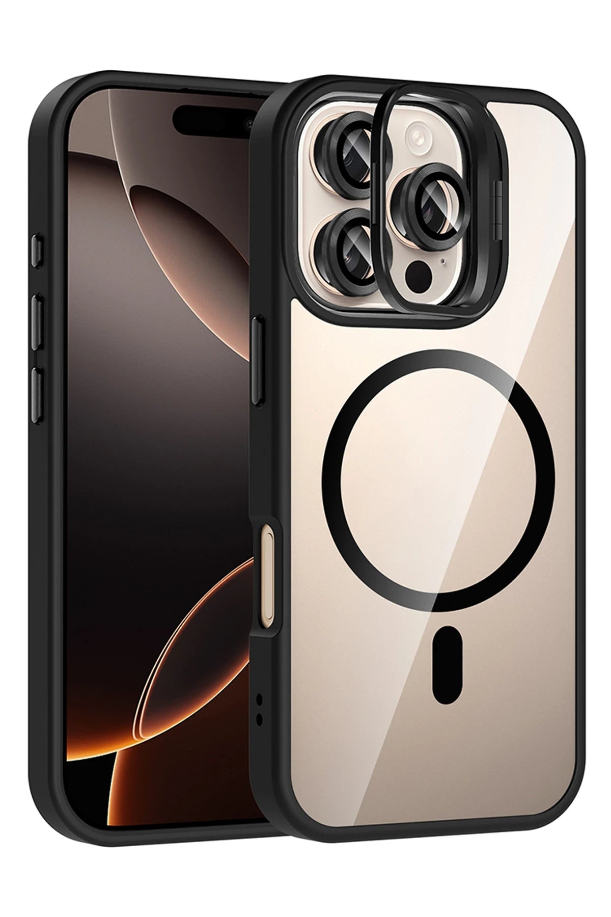 Joko Apple iPhone 16 Pro Remim Lensli Magsafe Standlı Telefon Kılıfı