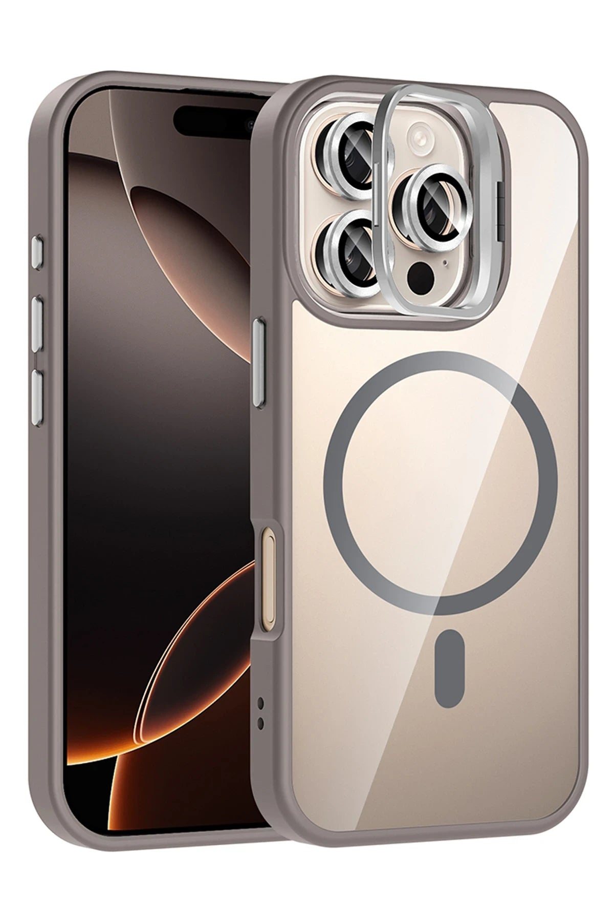 Joko Apple iPhone 16 Pro Remim Lensli Magsafe Standlı Telefon Kılıfı