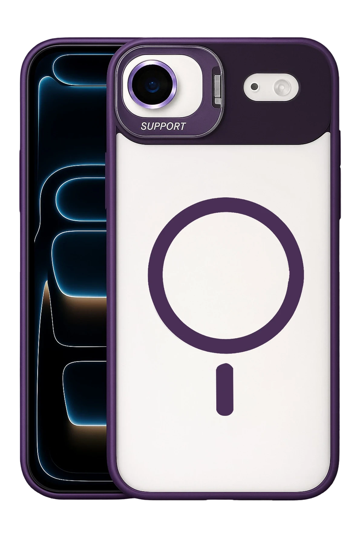 Joko Apple iPhone 17 Air Remim Lensli Magsafe Standlı Telefon Kılıfı