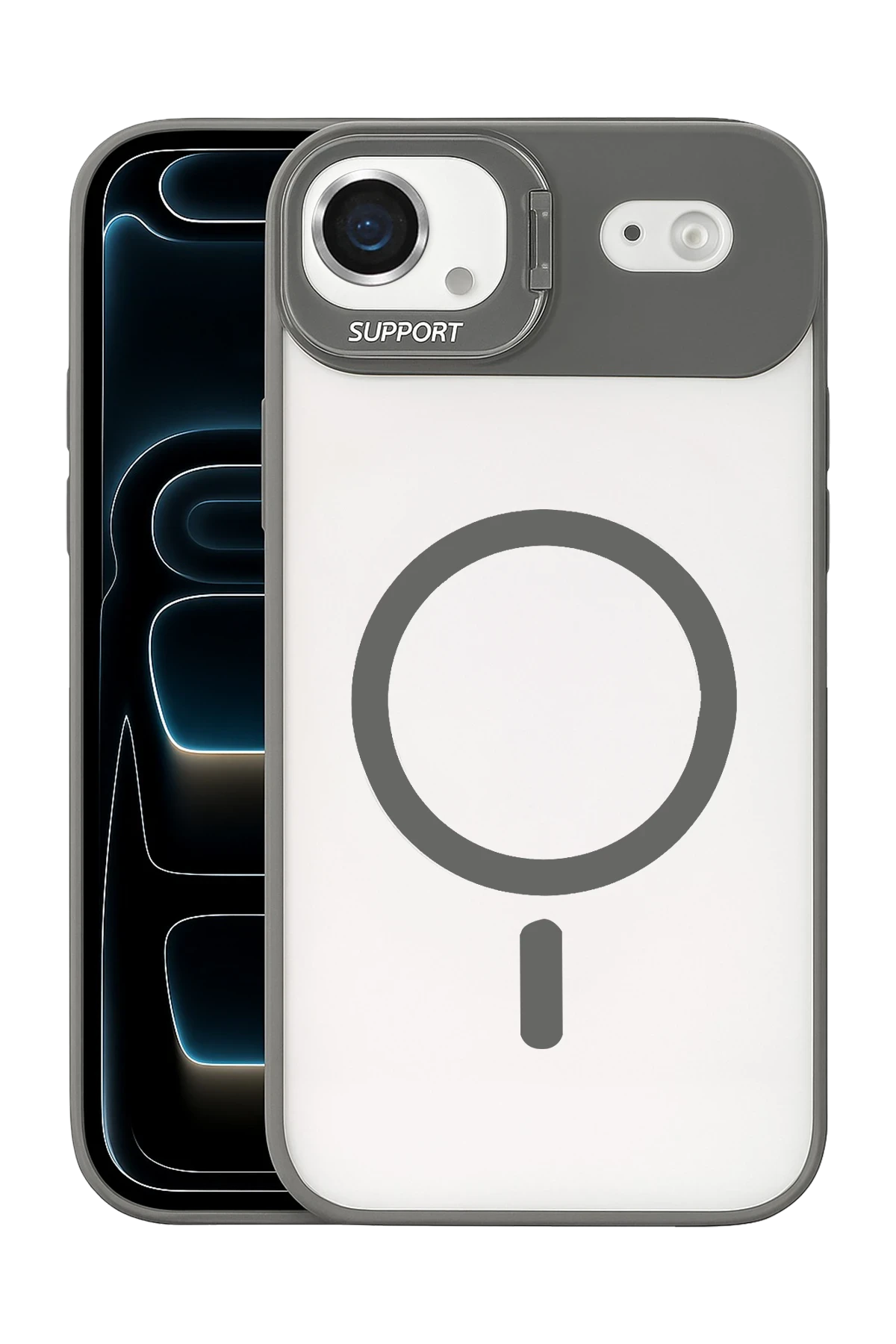 Joko Apple iPhone 17 Air Remim Lensli Magsafe Standlı Telefon Kılıfı