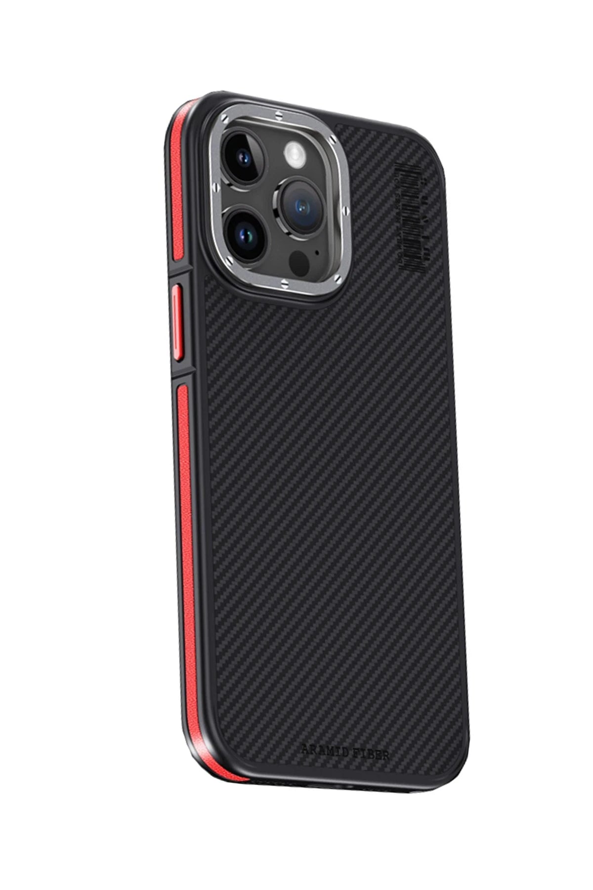 Joko iPhone 15 Pro Max Kılıf Aramid 600D Kevlar Karbon Fiber Magsafe Telefon Kılıfı