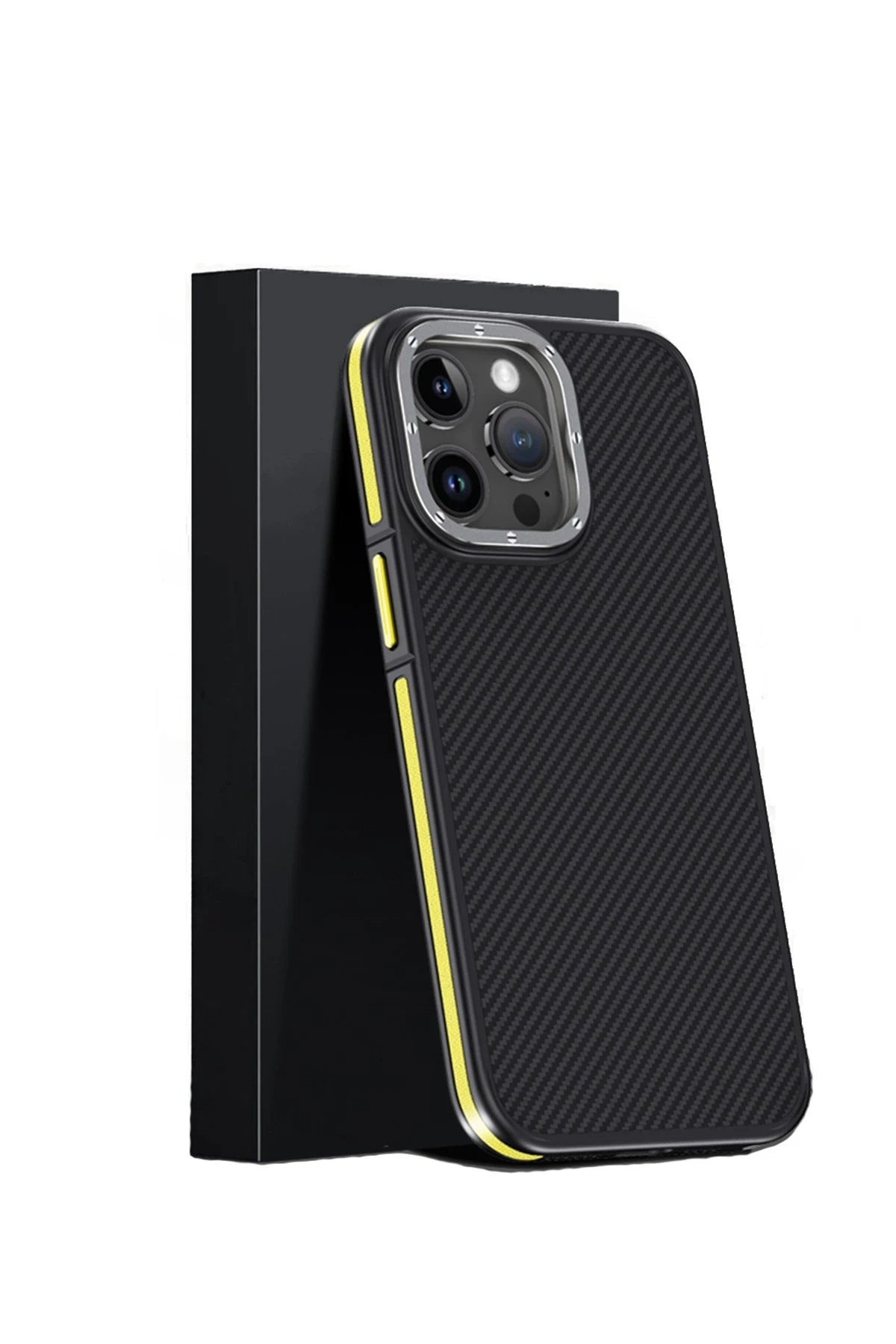 Joko iPhone 15 Pro Max Kılıf Aramid 600D Kevlar Karbon Fiber Magsafe Telefon Kılıfı