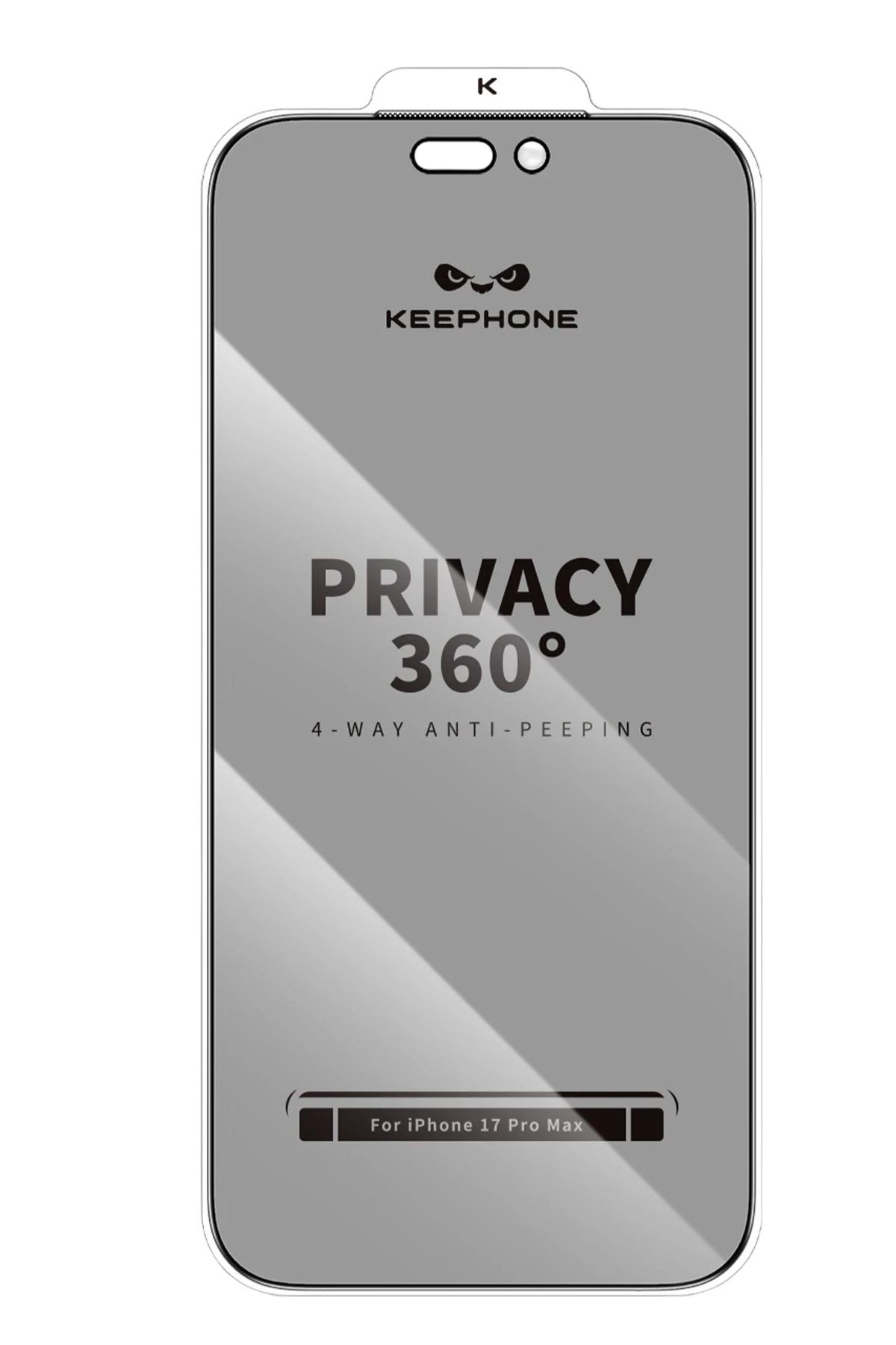 Keephone Apple iPhone 17 Pro Max 360 4 Way Privacy Cam Ekran Koruyucu