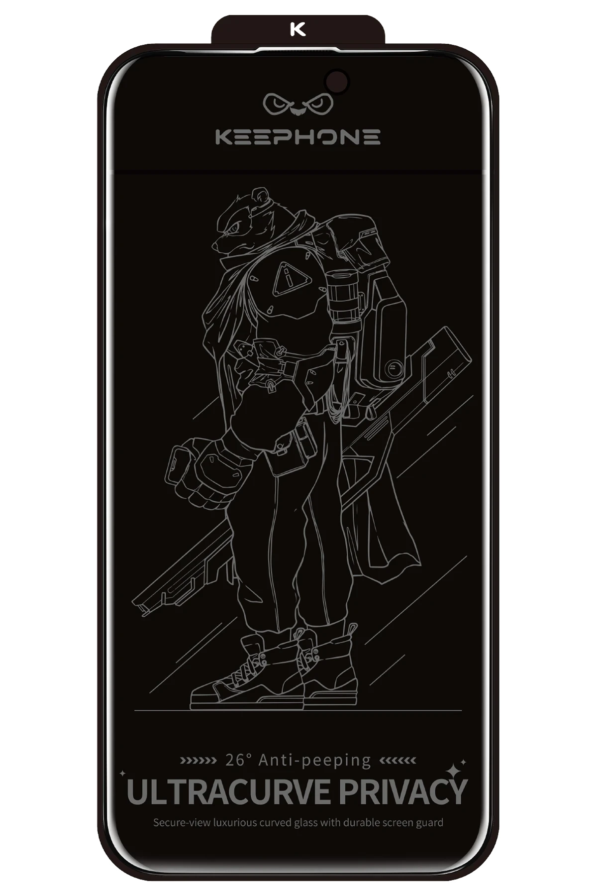 Keephone Apple iPhone 17 Pro Max UltraCurve Privacy 3D Cam Ekran Koruyucu