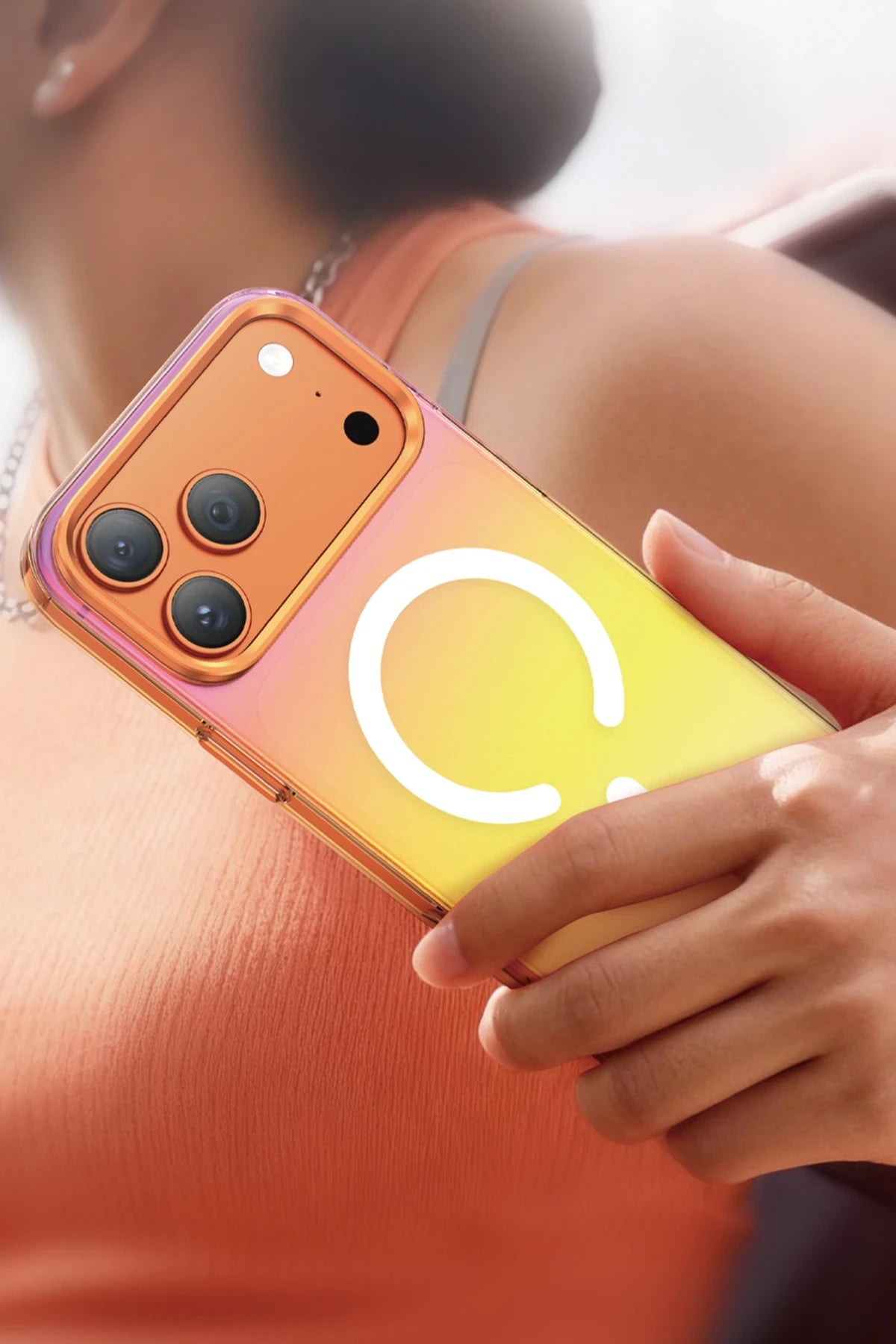 Keephone Apple iPhone 17 Pro Rainbow Magsafe Telefon Kılıfı