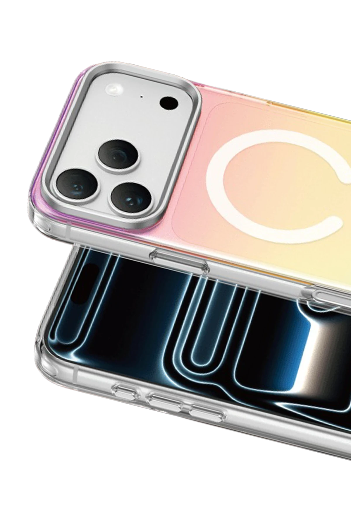 Keephone Apple iPhone 17 Pro Rainbow Magsafe Telefon Kılıfı