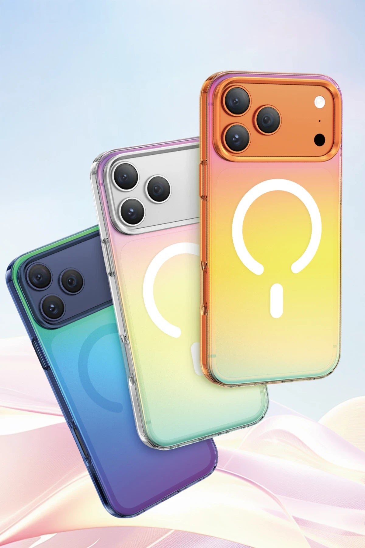 Keephone Apple iPhone 17 Pro Rainbow Magsafe Telefon Kılıfı