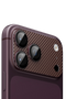 Keephone Apple iPhone 18 Pro Kevlar Kamera Lens - Burgundy Plain
