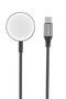 Keephone IC-026 Type-C to Kablosuz Saat Şarj Çıkışlı Örgü Hızlı Şarj Kablosu