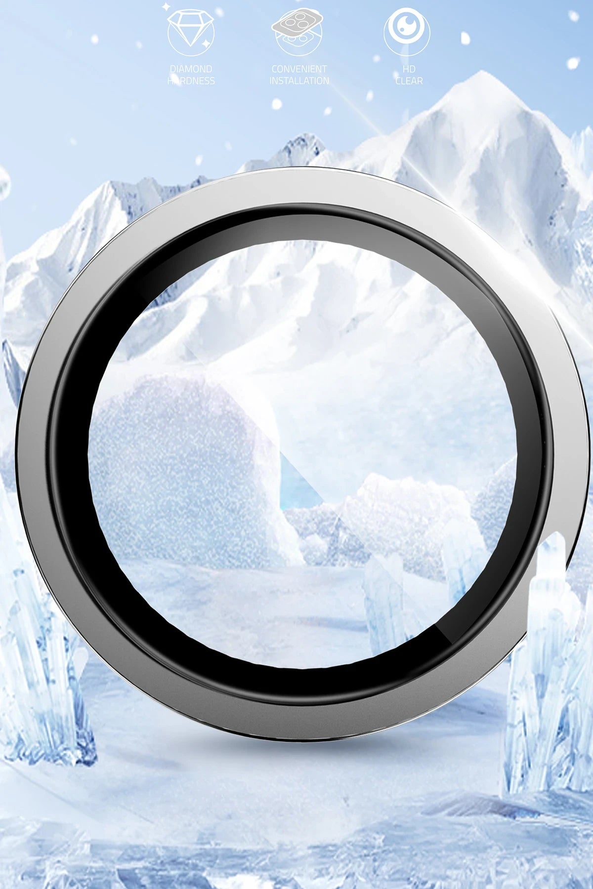 Keephone iPhone 14 Capital Alüminyum AR Kamera Lens Koruyucu