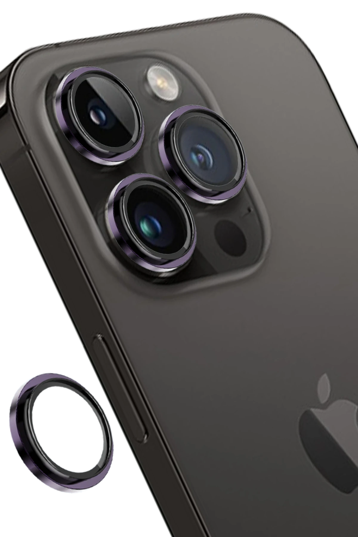 Keephone iPhone 14 Pro Max Capital Alüminyum AR Kamera Lens Koruyucu