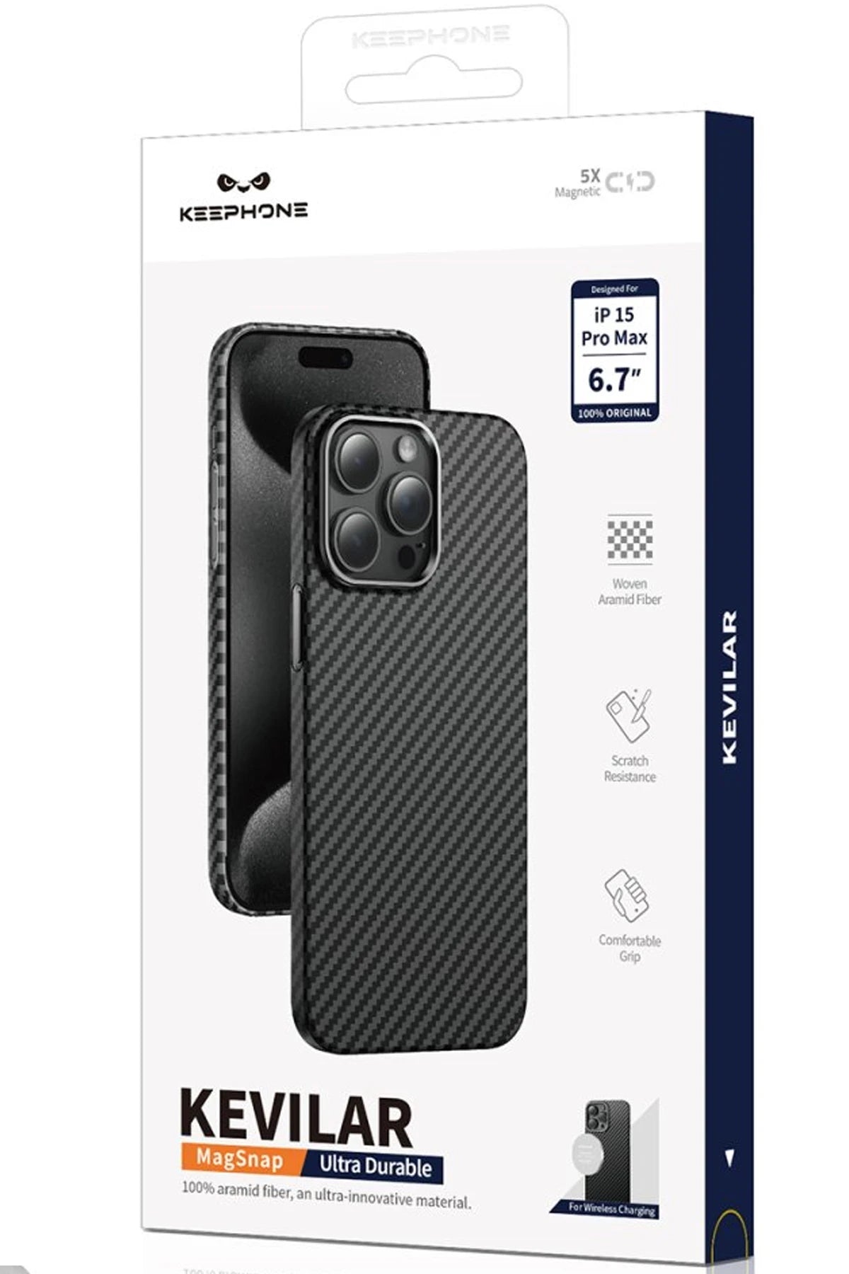 Keephone iPhone 14 Pro Max Kevlar Magsafe Telefon Kılıfı