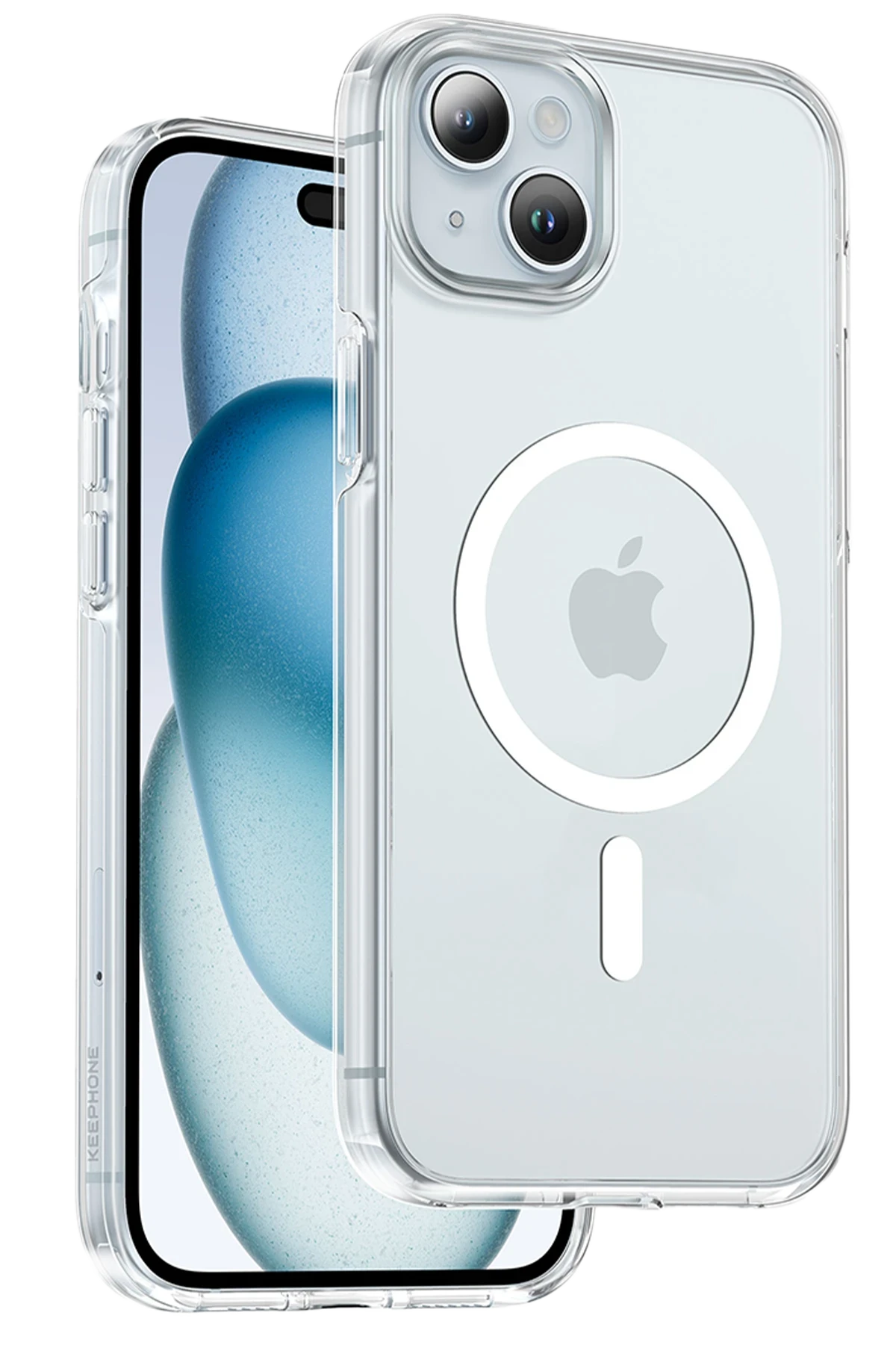 Keephone iPhone 15 Non Yellow Şeffaf Magsafe Telefon Kılıfı