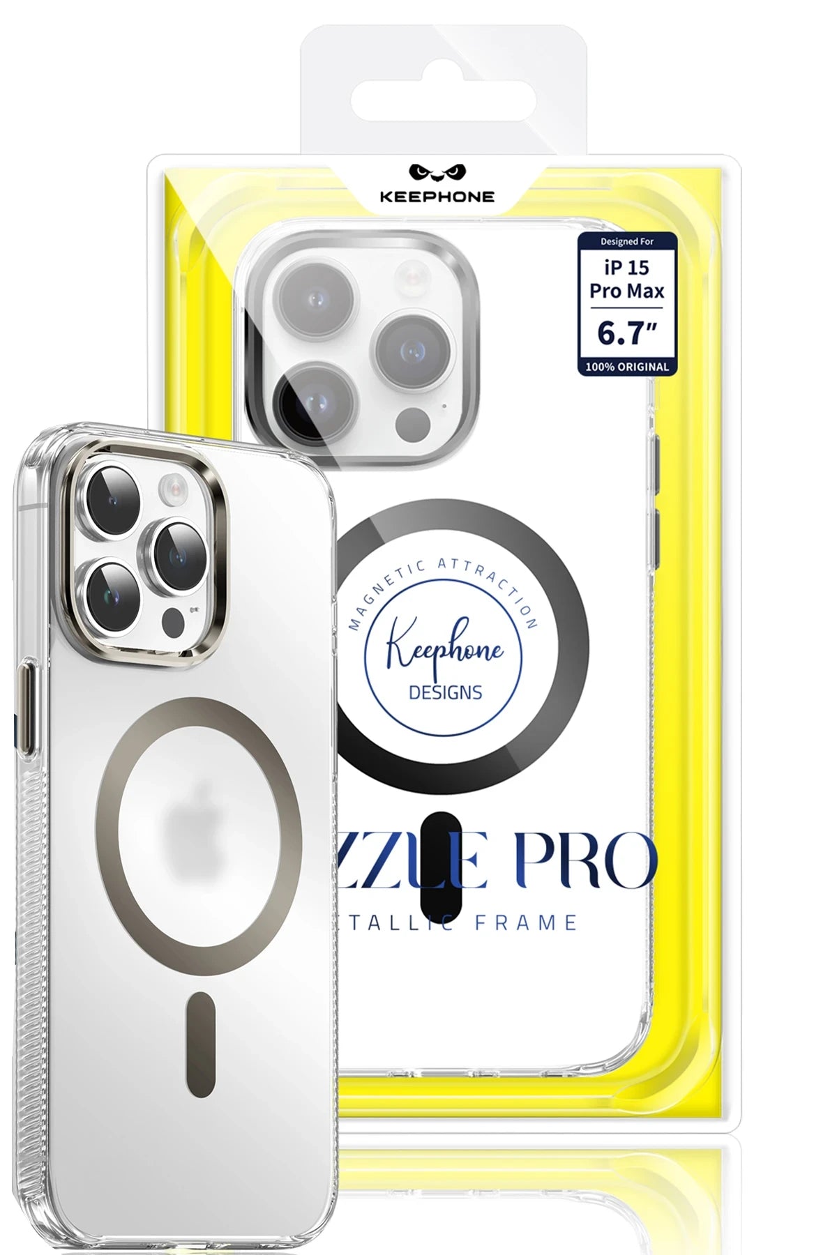 Keephone iPhone 15 Pro Max Dazzle Pro Matte Magsafe Telefon Kılıfı
