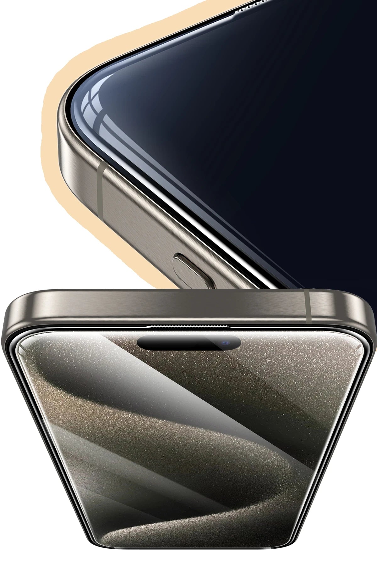 Keephone iPhone 15 Pro UltraCurve HD 3D Cam Ekran Koruyucu