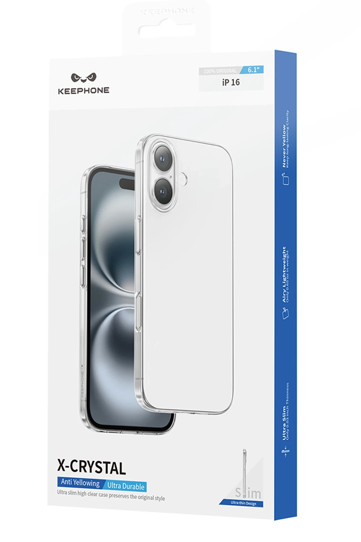 Keephone iPhone 16 Plus X-Crystal Slim Telefon Kılıfı