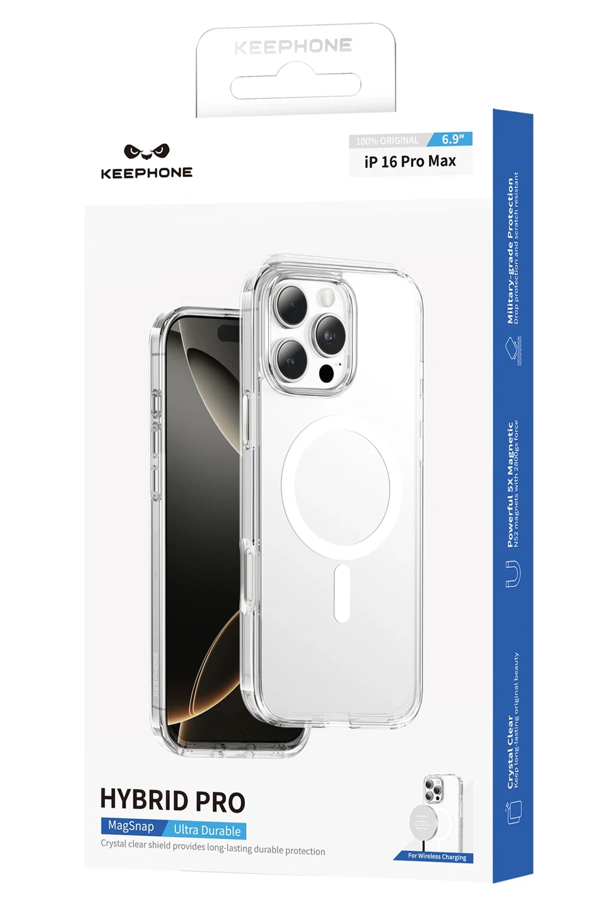 Keephone iPhone 16 Pro Hybrid Pro Magsafe Telefon Kılıfı