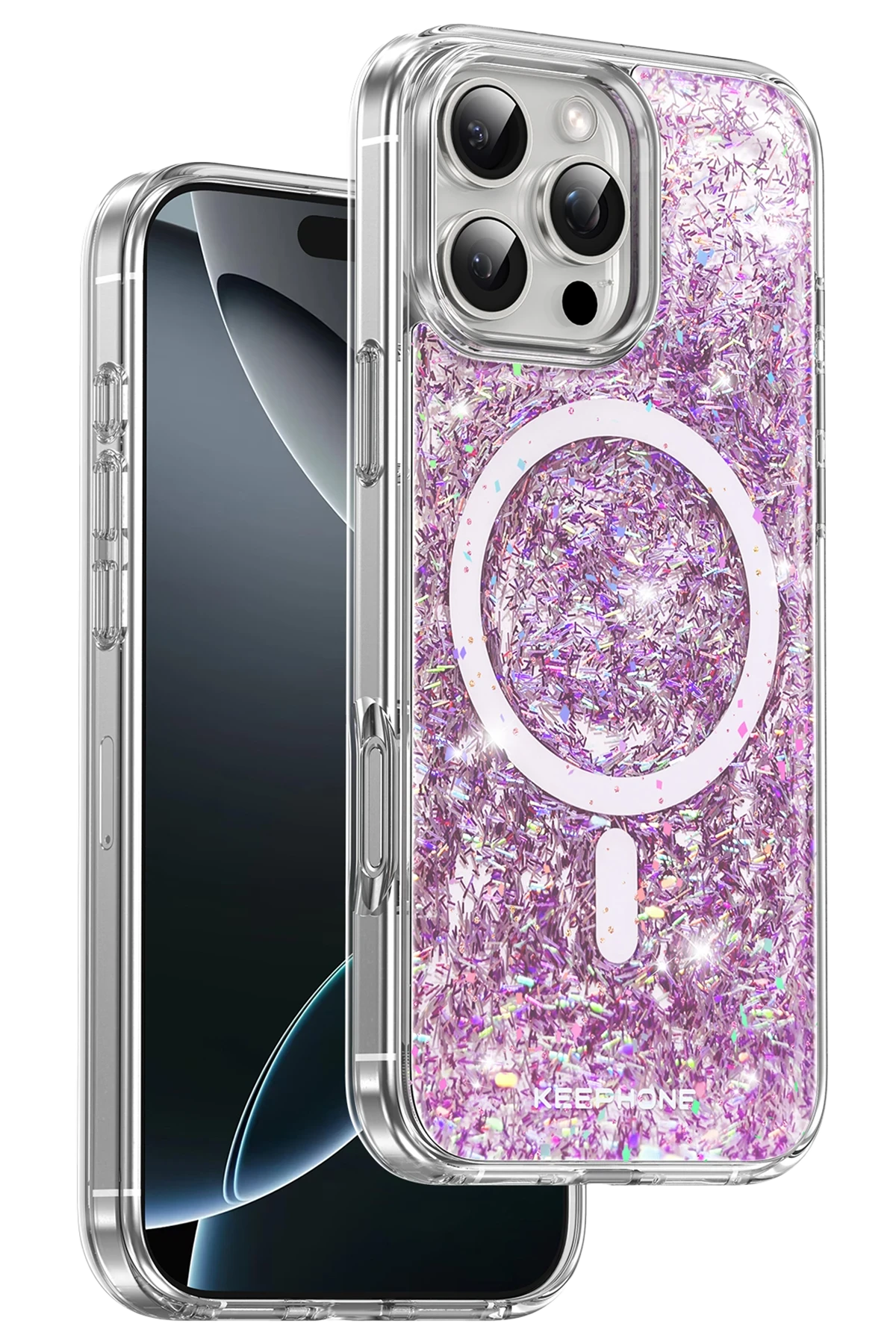 Keephone iPhone 16 Pro Interstellar Glitter Magsafe Telefon Kılıfı