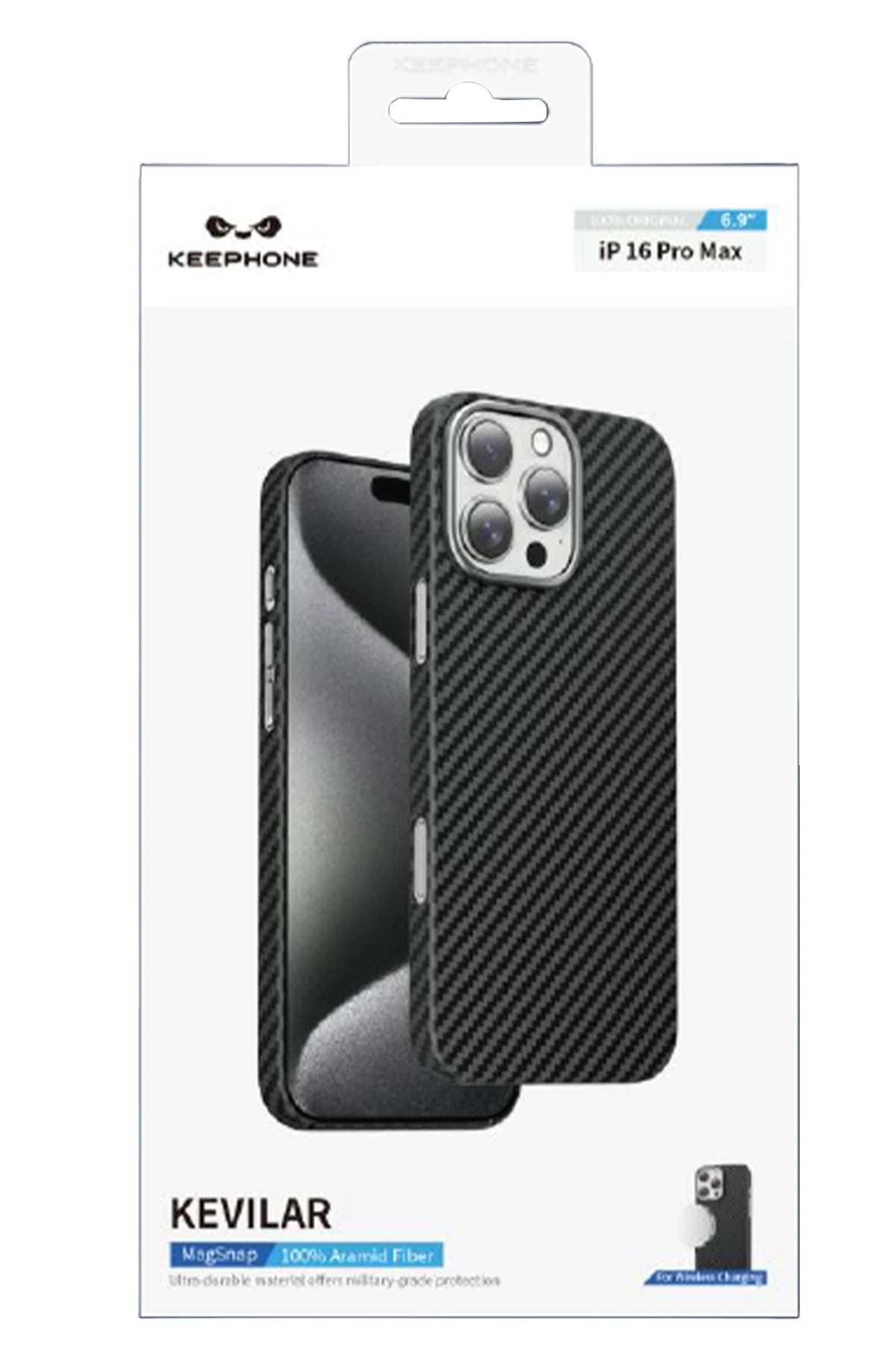 Keephone iPhone 16 Pro Kevlar Magsafe Telefon Kılıfı