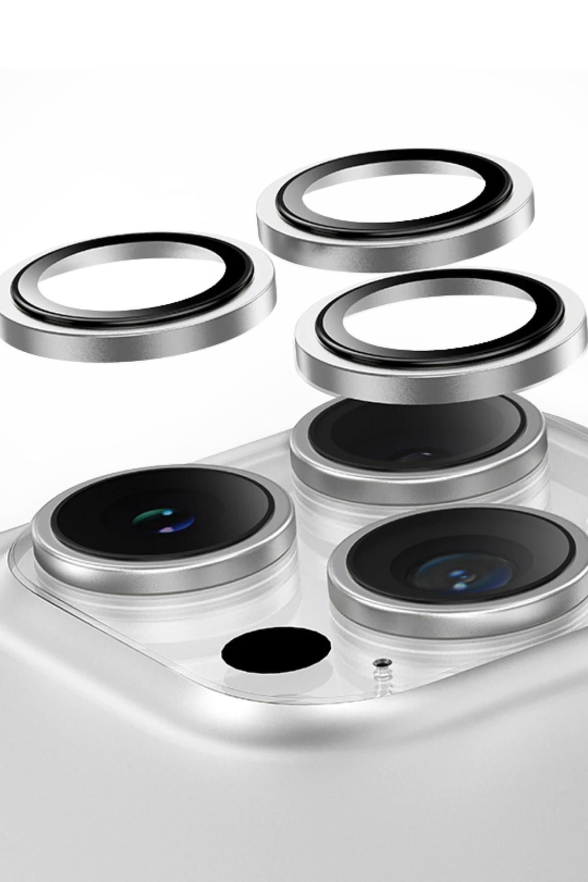 Keephone iPhone 16 Pro Max Capital Alüminyum AR Kamera Lens Koruyucu
