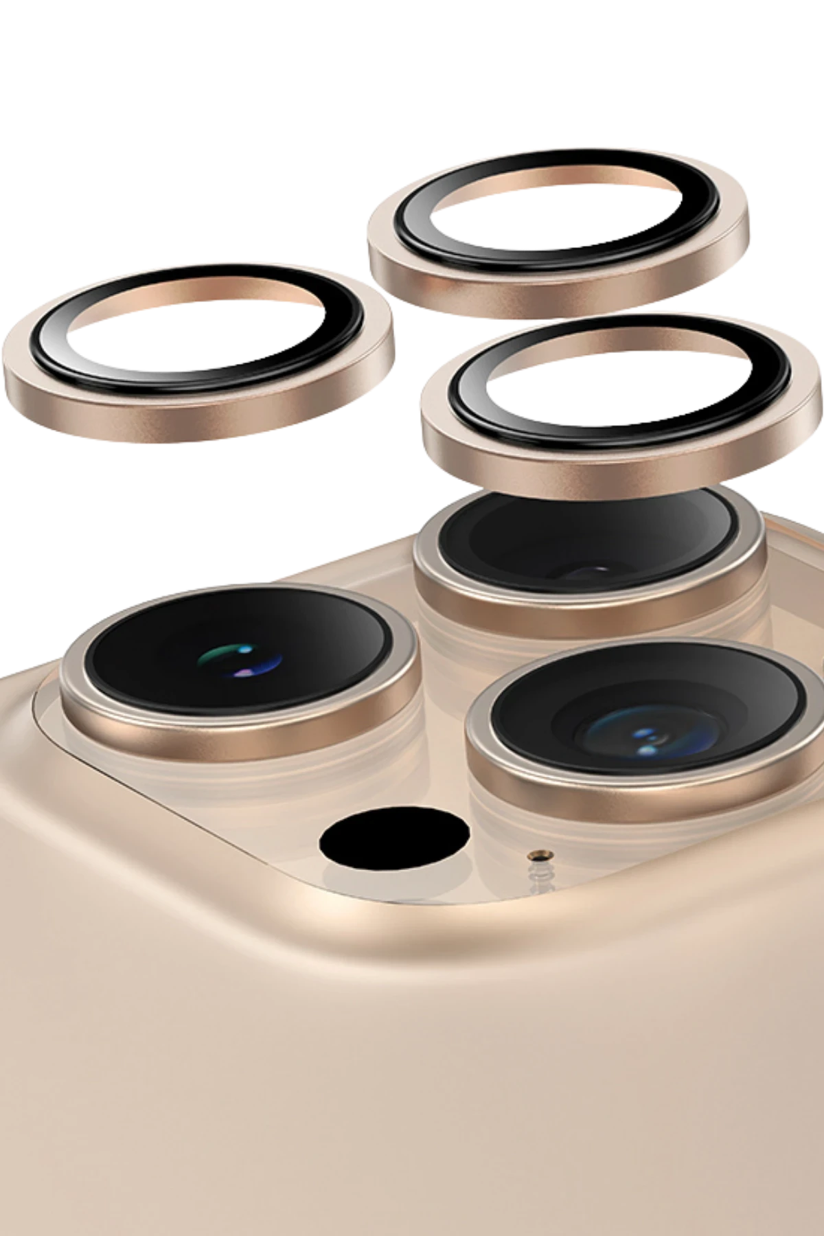 Keephone iPhone 16 Pro Max Capital Alüminyum AR Kamera Lens Koruyucu