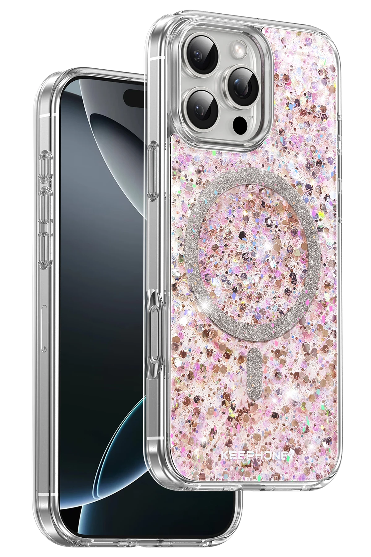 Keephone iPhone 16 Pro Max Interstellar Glitter Magsafe Telefon Kılıfı