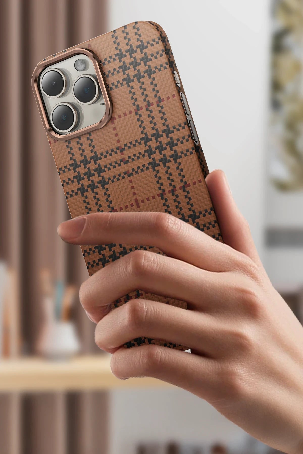 Keephone iPhone 16 Scots Kevlar Magsafe Telefon Kılıfı