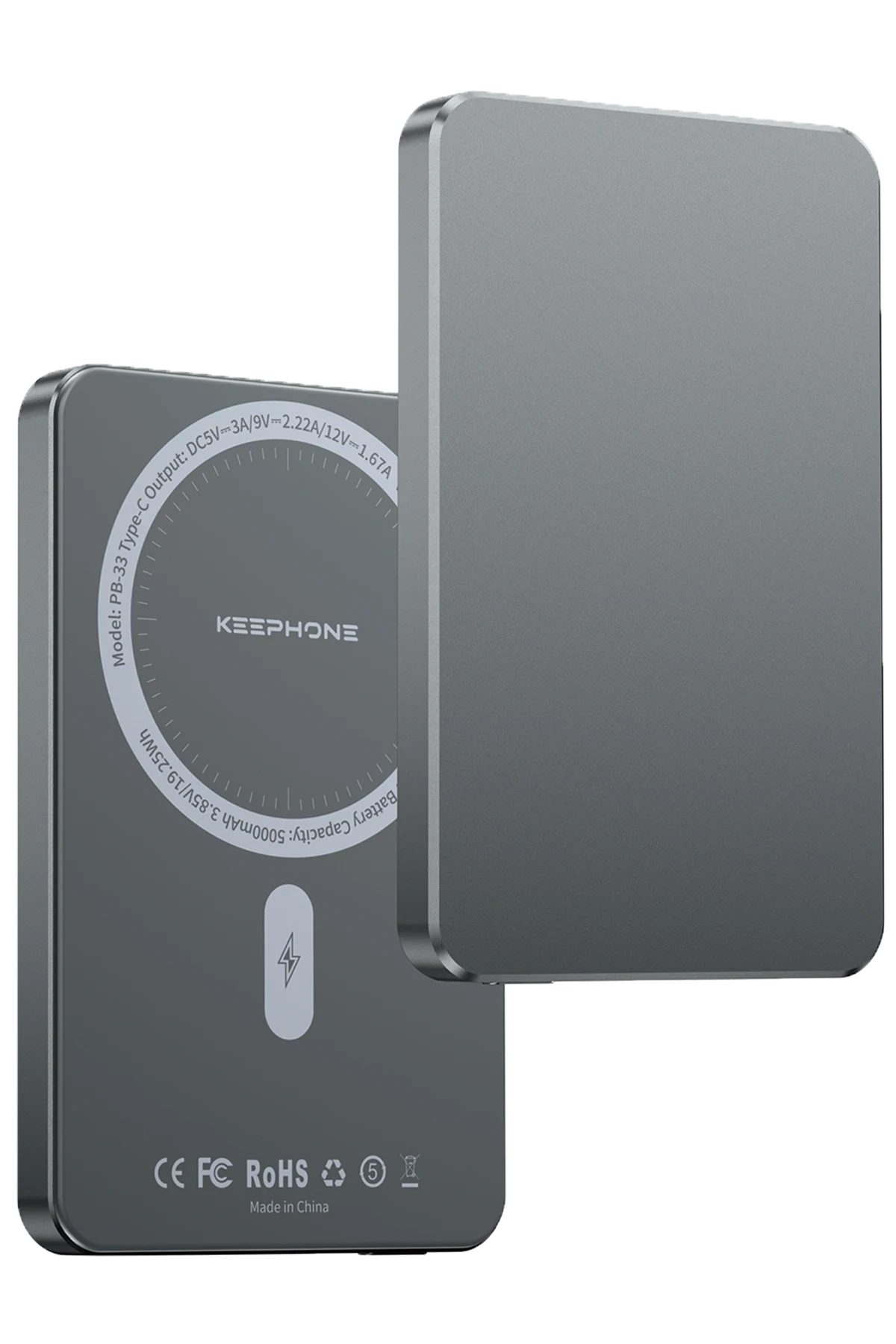 Keephone PB33 Lucci 5.000 mAh 20W Type-C 15W Kablosuz Şarj PD Magsafe Powerbank