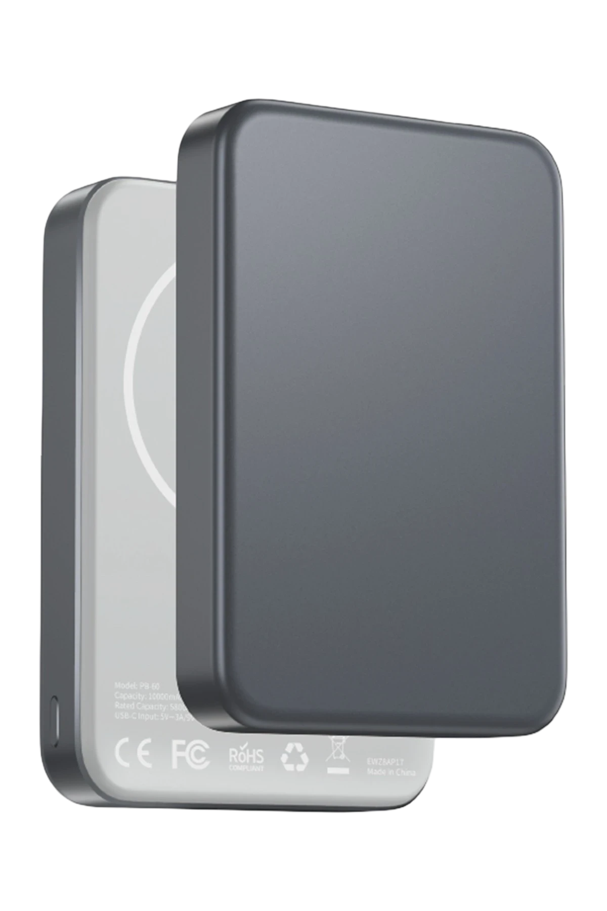 Keephone PB60 Glossey 10.000 mAh 22.5W USB 20W Type-C ve 15W Kablosuz Şarj Semi Solid Destekli Magsafe Powerbank