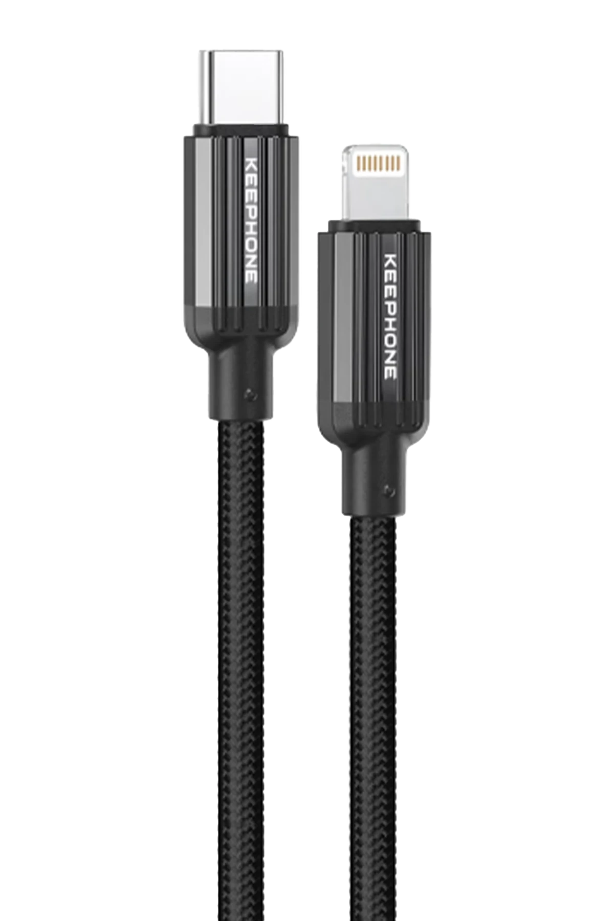 Keephone Pitta 1.2M 27W Örgülü Type-C to Lightning PD Hızlı Şarj Data Kablosu
