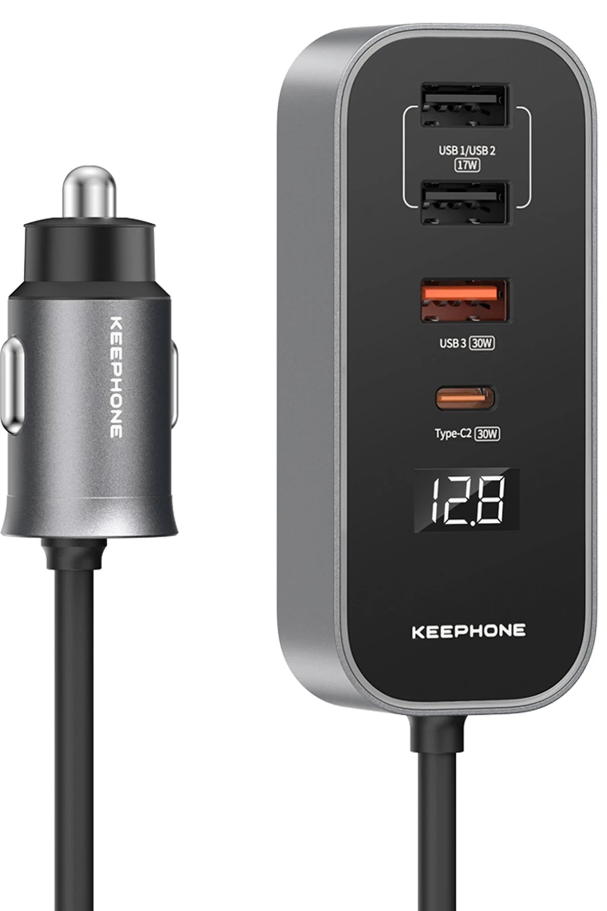 Keephone RevAmp CC14 2 Adet 17W USB 1 Adet 30W USB ve 1 Adet 30W Type-C Çıkışlı PD Hızlı Araç Şarj