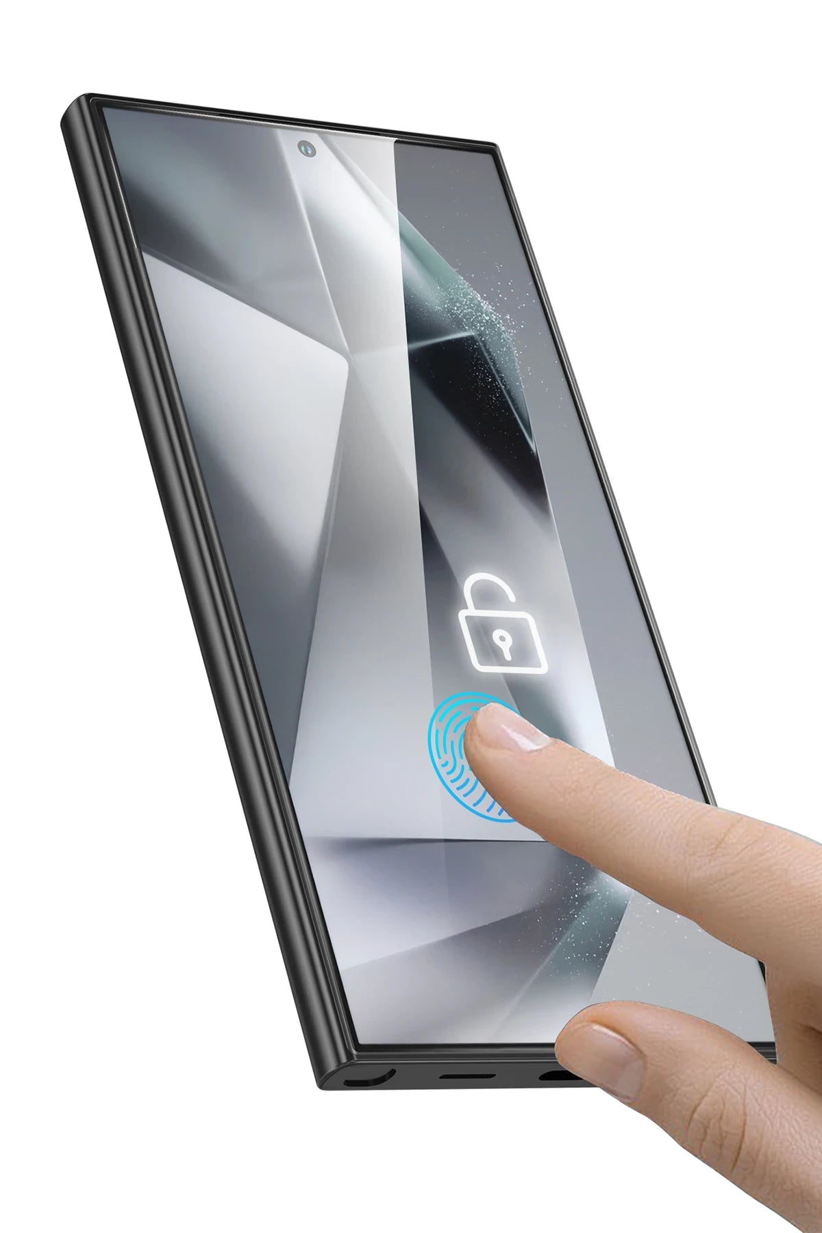 Keephone Samsung Galaxy S24 Ultra Delux Full Glue 2.5D Cam Ekran Koruyucu