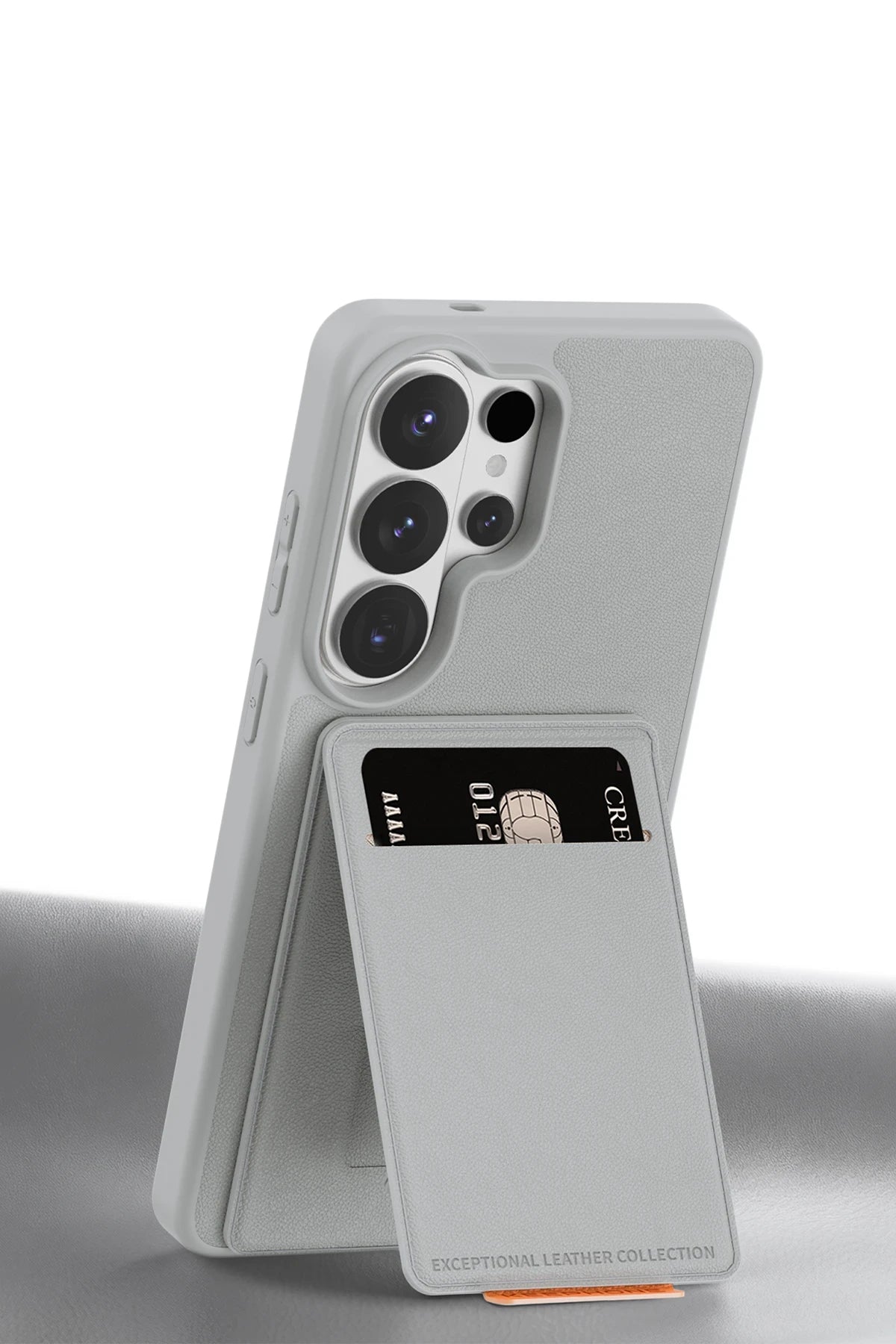 Keephone Samsung Galaxy S26 Ultra Suedea Kartvizitli Standlı Telefon Kılıfı