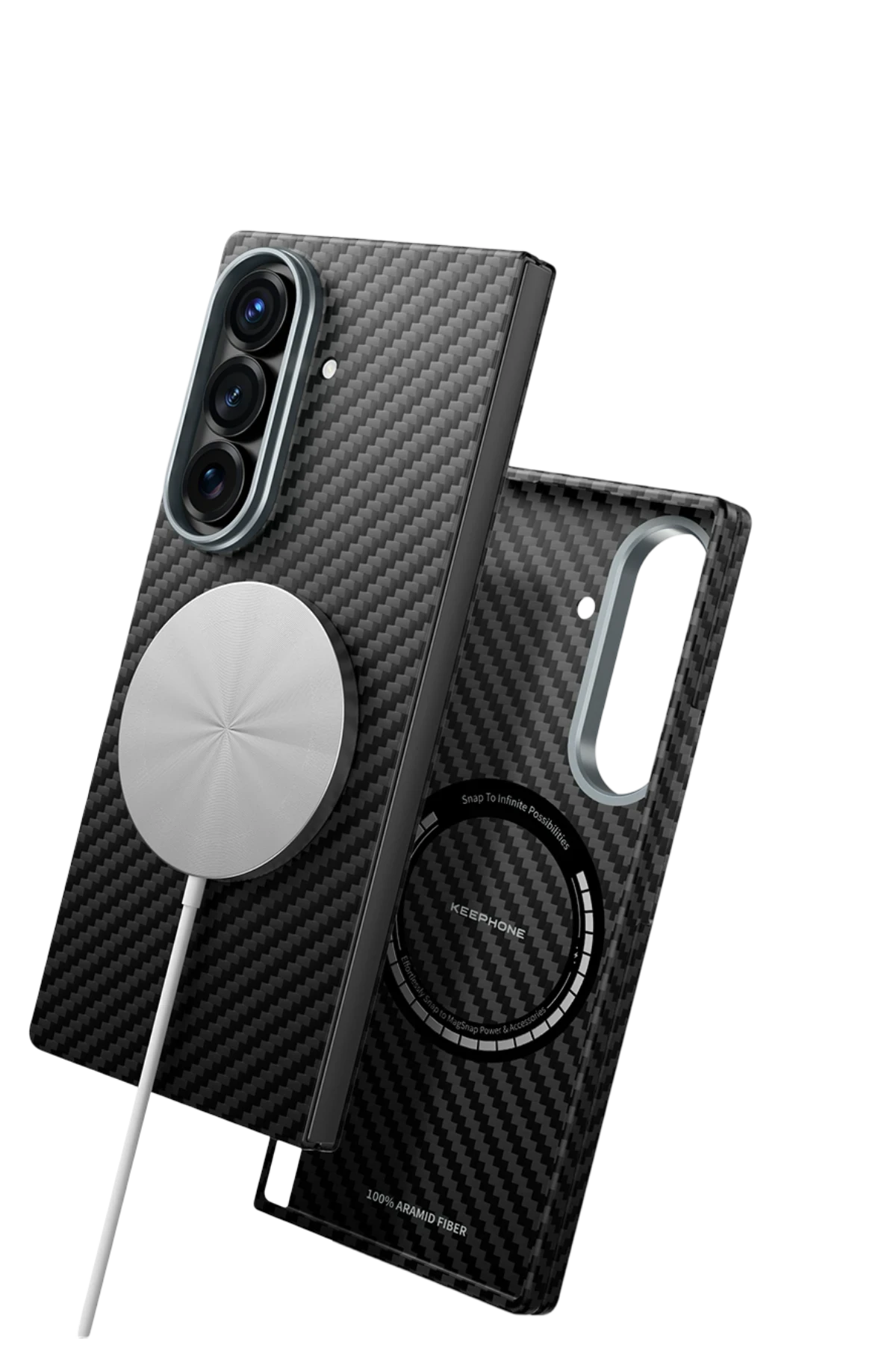 Keephone Kevlar Diago Samsung Galaxy Z Fold 7 Magsafe Telefon Kılıfı