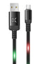 Konfulon DC09 Ses Duyarlı Işıklı Micro USB Kablo 1M 2A