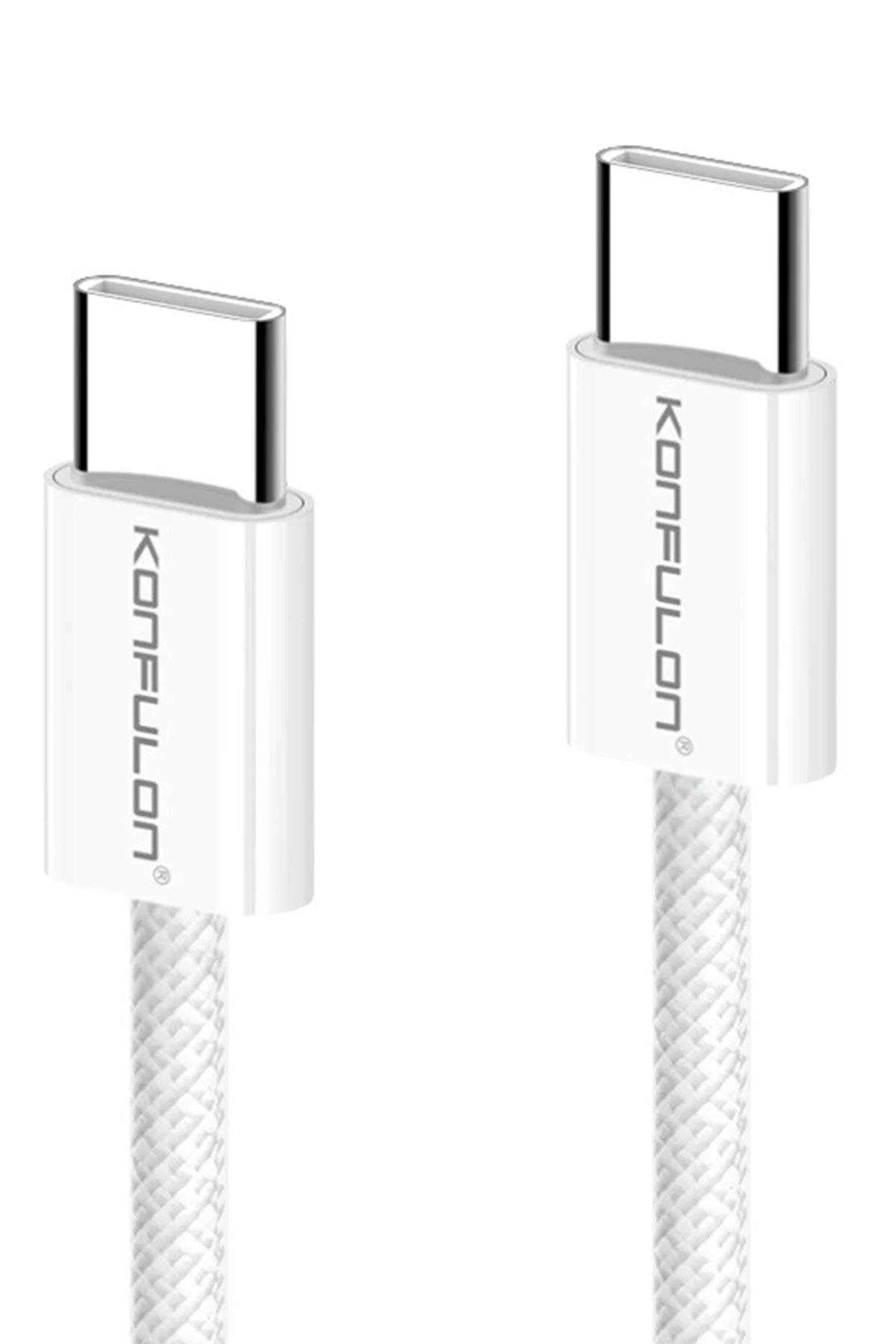 Konfulon DC130 2M 60W Type-C to Type-C Örgülü Hızlı Şarj Kablosu