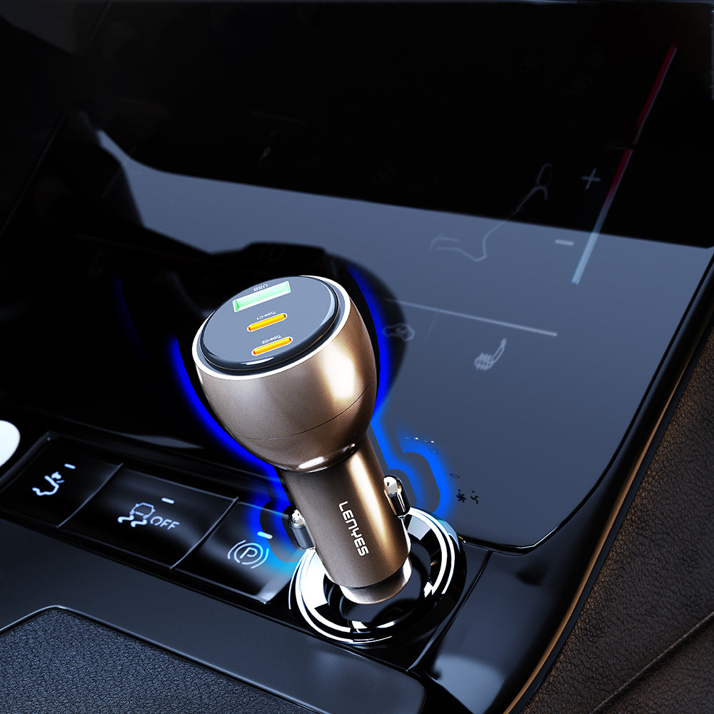 Lenyes CA62 Hızlı Şarj Özellikli Type-C Portlu PD Araç Şarj Aleti 30W