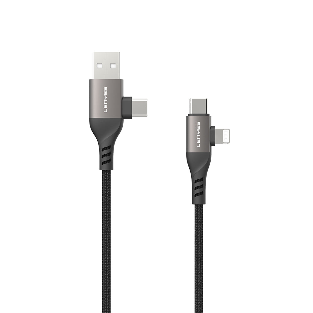 Lenyes LC501 4in1 A+C to C+L 60W 1 Metre Şarj ve Data Kablosu