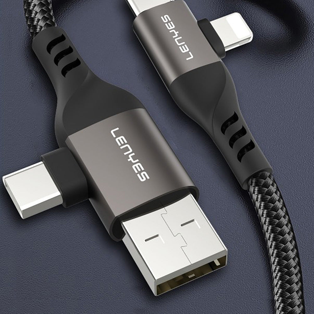 Lenyes LC501 4in1 A+C to C+L 60W 1 Metre Şarj ve Data Kablosu