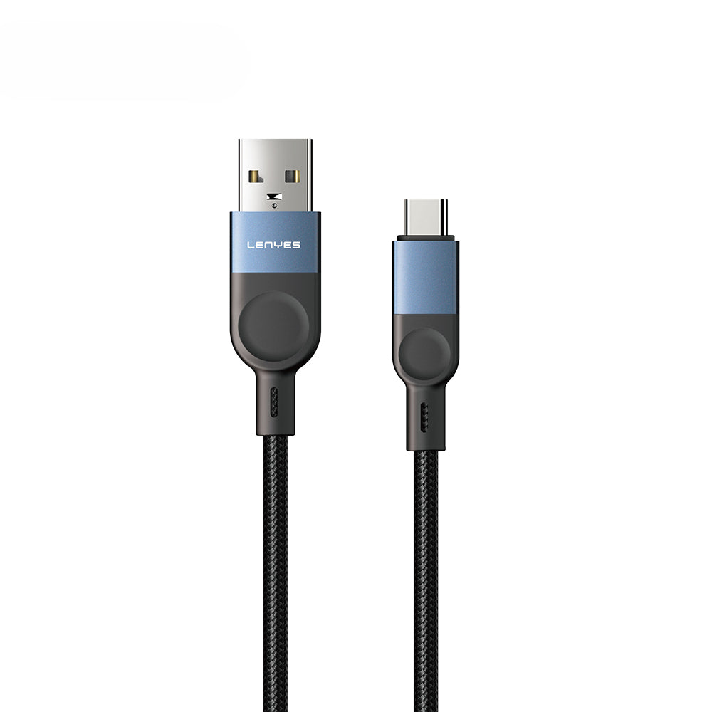 Lenyes LC514 USB-A to Type-C Hızlı Şarj Özellikli Örgülü 15W 1 Metre Data ve Şarj Kablosu