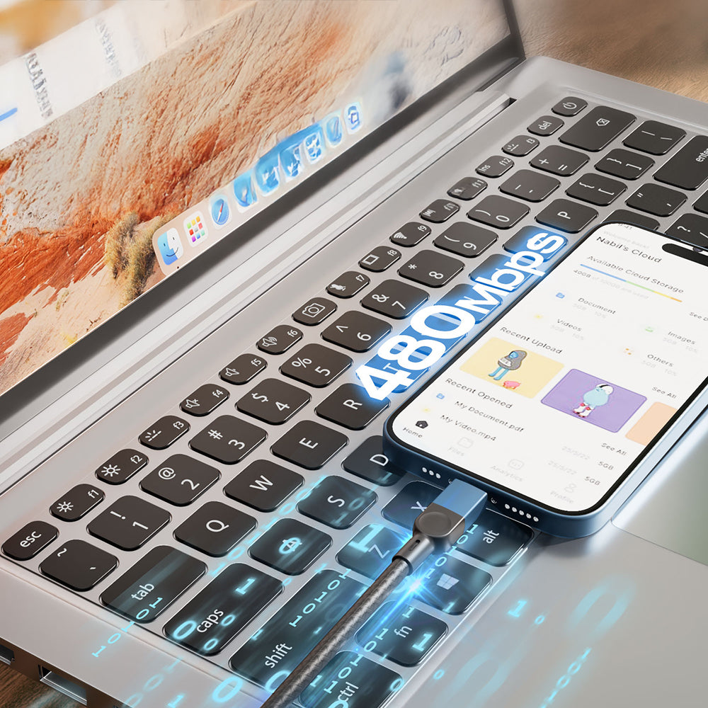 Lenyes LC514 USB-A to Type-C Hızlı Şarj Özellikli Örgülü 15W 1 Metre Data ve Şarj Kablosu