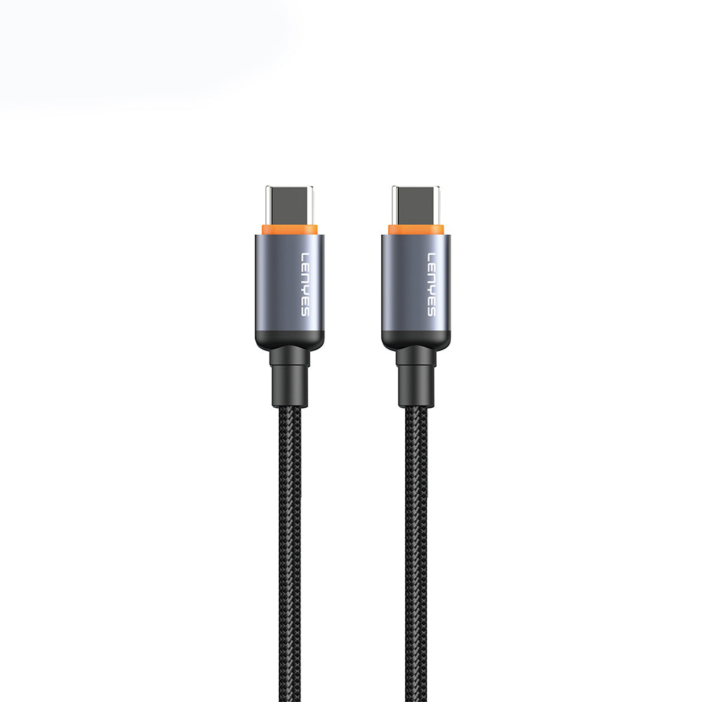 Lenyes LC528 Type-C to Type-C Hızlı Şarj Özellikli Örgülü  60W 1 Metre Data ve Şarj Kablosu