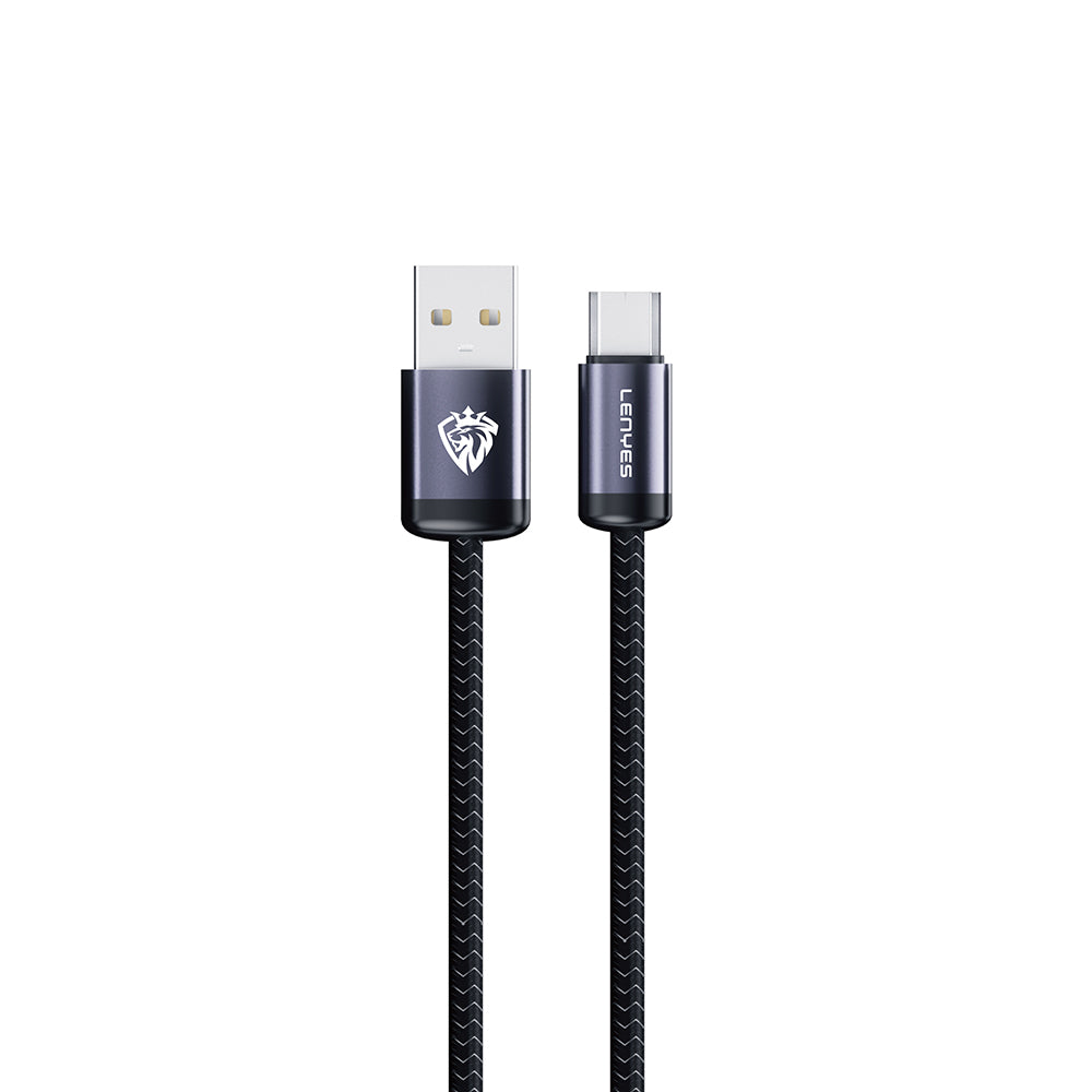 Lenyes LC537 USB-A to Micro Hızlı Şarj Özellikli Örgülü 10W 1 Metre Data ve Şarj Kablosu