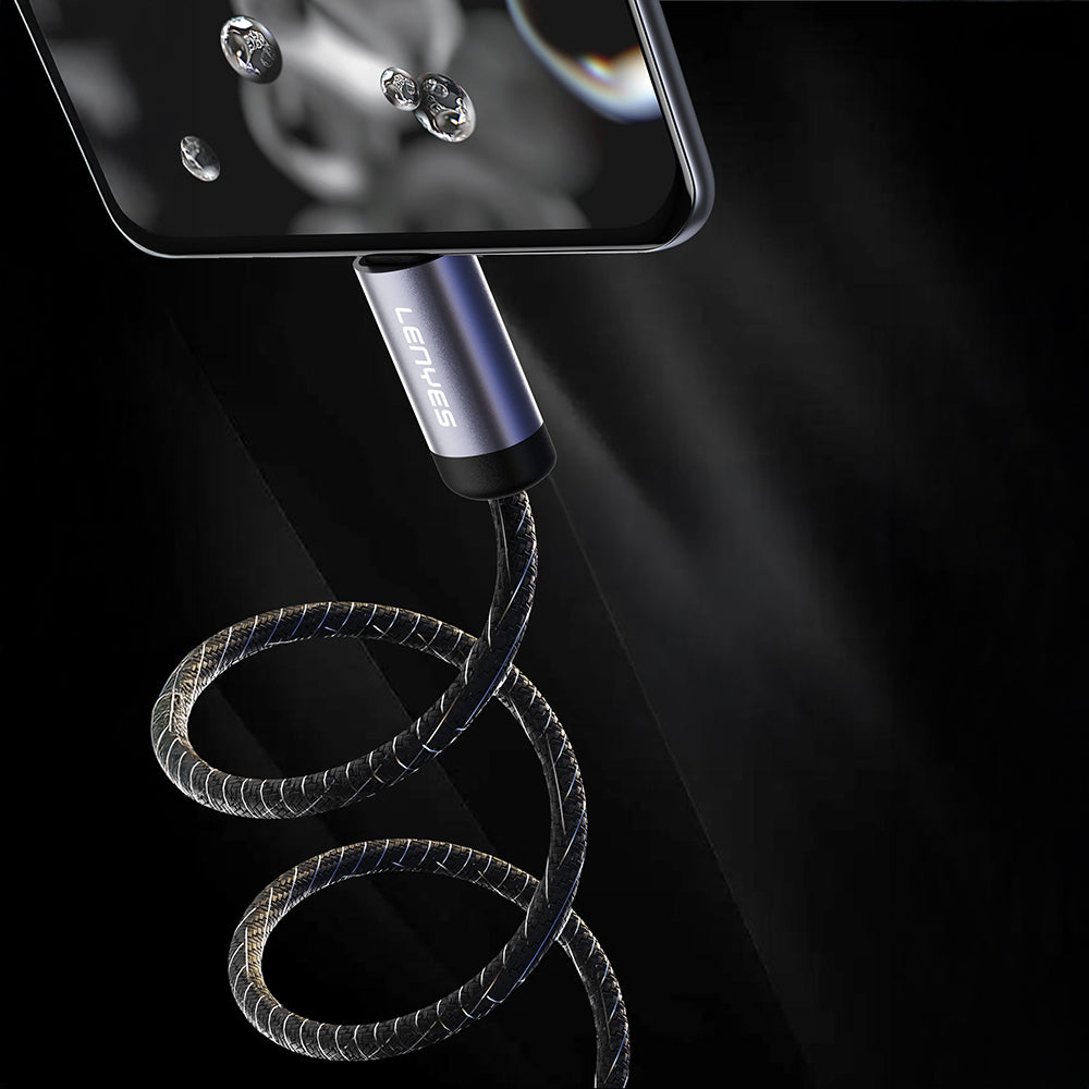 Lenyes LC537 USB-A to Micro Hızlı Şarj Özellikli Örgülü 10W 1 Metre Data ve Şarj Kablosu